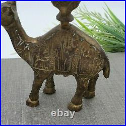 Brass Camel Bell Hotel Front Desk Counter Antique Figure Concierge Bellhop Video