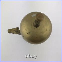 Brass Camel Push Bell Hotel Front Desk Counter Antique Figure Bellhop VTG Patia