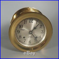 Brass Chelsea Clock Ships Bell Vintage 1970-1974 + Barometer 4.5 Dial