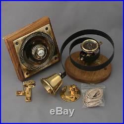 Brass Claverley Front Door Bell Pull & Bell