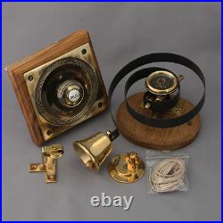 Brass Claverley Front Door Bell Pull & Bell