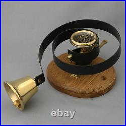 Brass Claverley Front Door Bell Pull & Bell