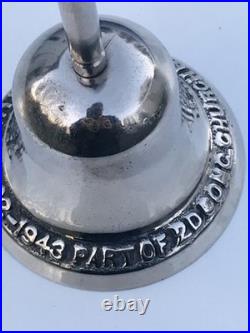 Brass Crome Church/School Hand Bell Greenfield Mass 1832-1943-2nd Congressional