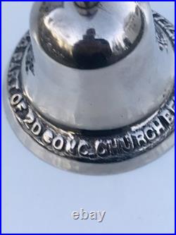 Brass Crome Church/School Hand Bell Greenfield Mass 1832-1943-2nd Congressional