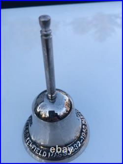 Brass Crome Church/School Hand Bell Greenfield Mass 1832-1943-2nd Congressional