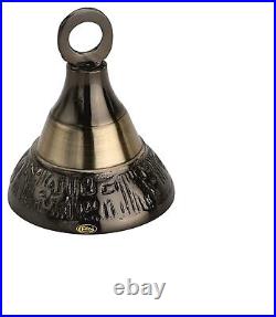 Brass Decorative Designer Bell for Pooja Rooms Pack of 12 Antique Marvel C1