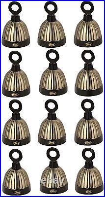 Brass Decorative Italian Bell for Pooja Rooms Home Decor Antique Marvel 12 Pcs