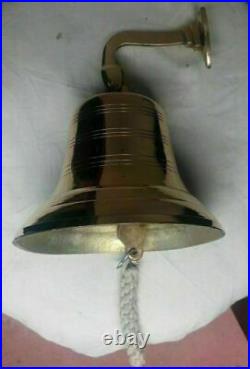 Brass Door Bell Wall Hanging Mount bell Nautical Brass Ship Loud Sound Decor