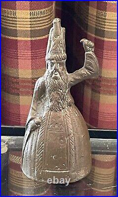 Brass Figurine Bell Priest Mission Pope 4 Tall