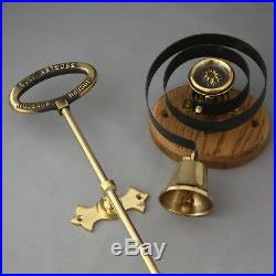 Brass Front Door Bell Pull & Bell