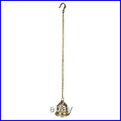 Brass Hanging Bell Solid Bell with Deep Sound Antique Style Home Temple Decor