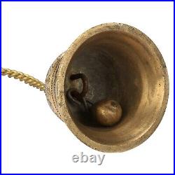 Brass Hanging Bell Solid Bell with Deep Sound Antique Style Home Temple Decor