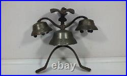 Brass Horse Hames Shaft Sleigh Saddle Triple Tree Bells Eagle Jingle Harness