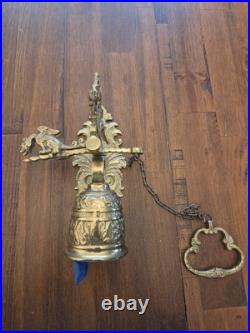 Brass Leo Pelicanus Angelus Angel Griffin Relief Scandinavian Door Bell