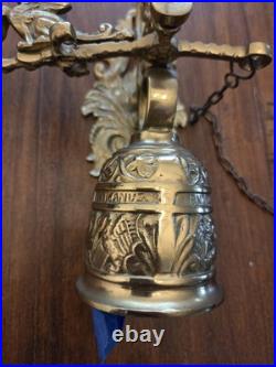 Brass Leo Pelicanus Angelus Angel Griffin Relief Scandinavian Door Bell