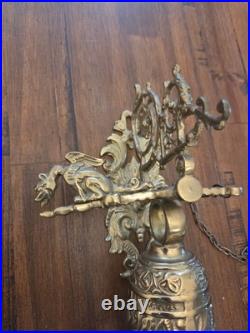 Brass Leo Pelicanus Angelus Angel Griffin Relief Scandinavian Door Bell