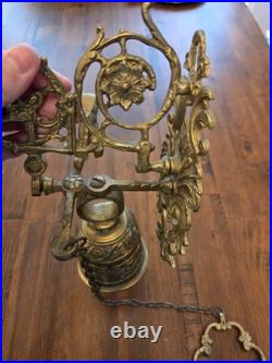 Brass Leo Pelicanus Angelus Angel Griffin Relief Scandinavian Door Bell