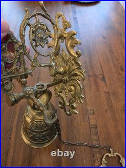 Brass Leo Pelicanus Angelus Angel Griffin Relief Scandinavian Door Bell