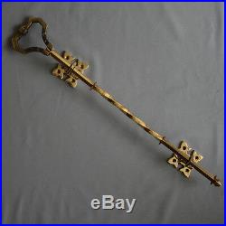 Brass Lichfield Front Door Bell Pull & Bell