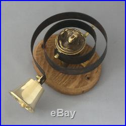 Brass Lichfield Front Door Bell Pull & Bell