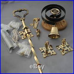 Brass Lichfield Front Door Bell Pull & Bell