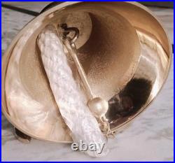 Brass Nautical Ship Bell with Anchor Vintage Style Wall Hanging