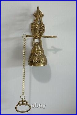 Brass Ornate Bell Vintage Reproduction of a Monastery Bell Wall Mounted