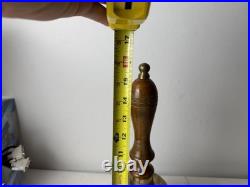 Brass School Bell Turned Wood Handle Bell HUGE 8 Diameter 16 Tall Over 5lbs