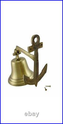 Brass Ship Bell Wall Mount Nautical Maritime Hanging Home Décor Door Bell