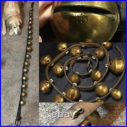 Brass Sleigh BellsGraduated Sizes #8-15 Petal Bells77Belt17 Bells (Not Dog)