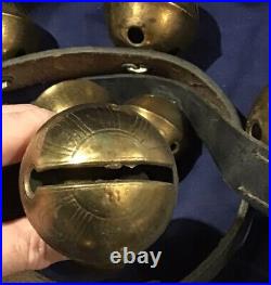 Brass Sleigh BellsGraduated Sizes #8-15 Petal Bells77Belt17 Bells (Not Dog)