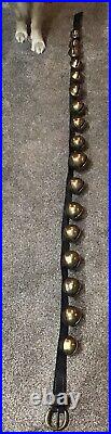 Brass Sleigh BellsGraduated Sizes #8-15 Petal Bells77Belt17 Bells (Not Dog)