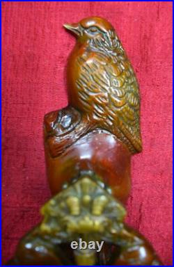 Brass Sparrow Door Bell Ring Sitting Fowl Bird Design Handmade Knocker RU56