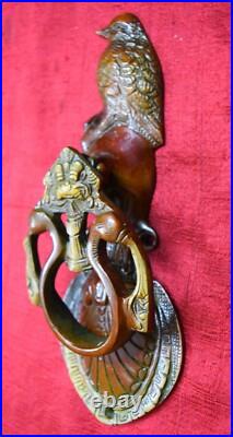 Brass Sparrow Door Bell Ring Sitting Fowl Bird Design Handmade Knocker RU56