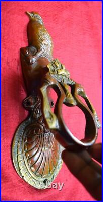 Brass Sparrow Door Bell Ring Sitting Fowl Bird Design Handmade Knocker RU56