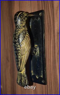 Brass Sparrow Door Bell Ring Sitting Position Woodpecker Bird Door Knocker GTX