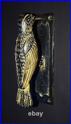 Brass Sparrow Door Bell Ring Sitting Position Woodpecker Bird Door Knocker RU37