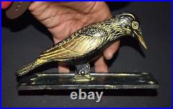 Brass Sparrow Door Bell Ring Sitting Position Woodpecker Bird Door Knocker RU37