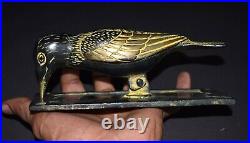 Brass Sparrow Door Bell Ring Sitting Position Woodpecker Bird Door Knocker RU37