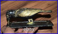 Brass Sparrow Door Bell Ring Sitting Position Woodpecker Bird Door Knocker RU37