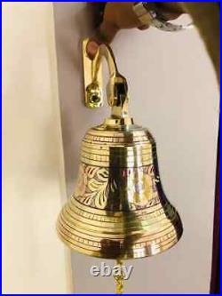 Brass Style Myway Brass Hanging Door Bell Brass Bell with Bracket 6 Handmade