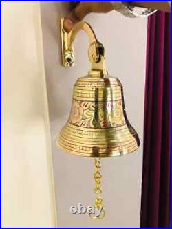 Brass Style Myway Brass Hanging Door Bell Brass Bell with Bracket 6 Handmade