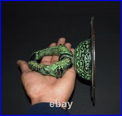 Brass Tibetan Door Bell Nepali Calendar Engraving Round Door Knocker GTX