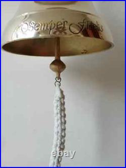Brass USMC Ship Bell Wall Mount Nautical Maritime Hanging Home Décor Door Bell