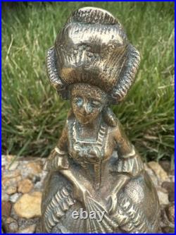 Brass Vintage Unique Doll Shape Rare Hand Casted Bell Sounds Well. G70-234