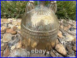 Brass Vintage Unique Doll Shape Rare Hand Casted Bell Sounds Well. G70-234