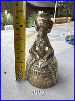 Brass Vintage Unique Doll Shape Rare Hand Casted Bell Sounds Well. G70-234