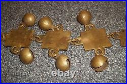 Brass Wall Hanging Handmade in India-Bells for Good Luck Vintage