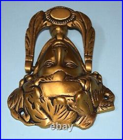 Brass Woman Face Door Bell Art Nouvou Athena Knocker Front Door Furniture EK945