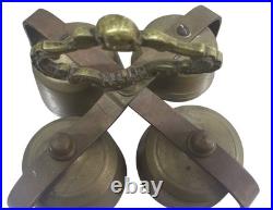 Bronze Antique German Gothic Revival Church Alter or Sacristy Bell with Chureb